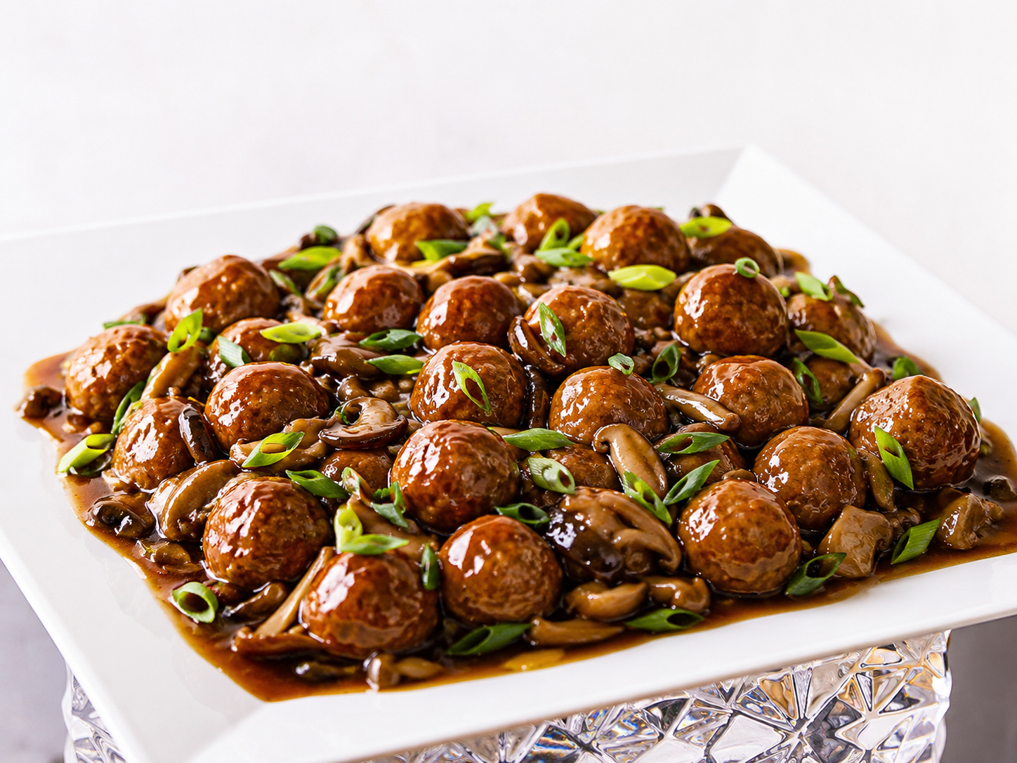 【秋限定】きのこたっぷり和風あんかけ肉団子